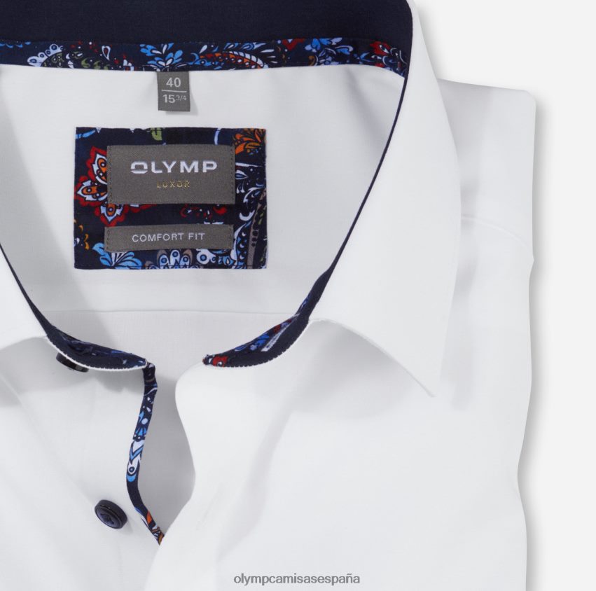 ropa OLYMP Luxor Comfort Fit, camisa de negocios, New Kent, blanco 8N2F1651