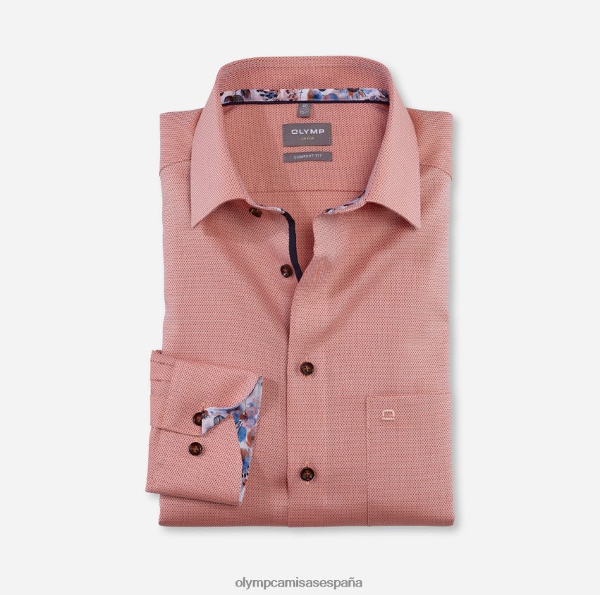 ropa OLYMP Luxor Comfort Fit, camisa de negocios, New Kent, naranja 8N2F1488