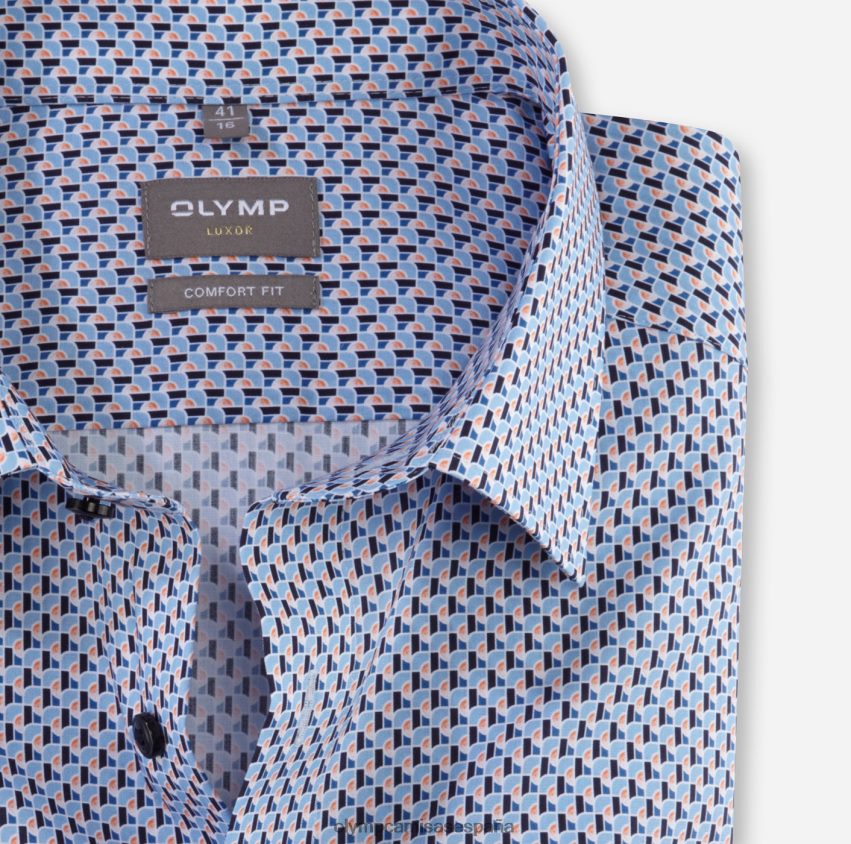 ropa OLYMP Luxor Comfort Fit, camisa de negocios, New Kent, naranja 8N2F1541