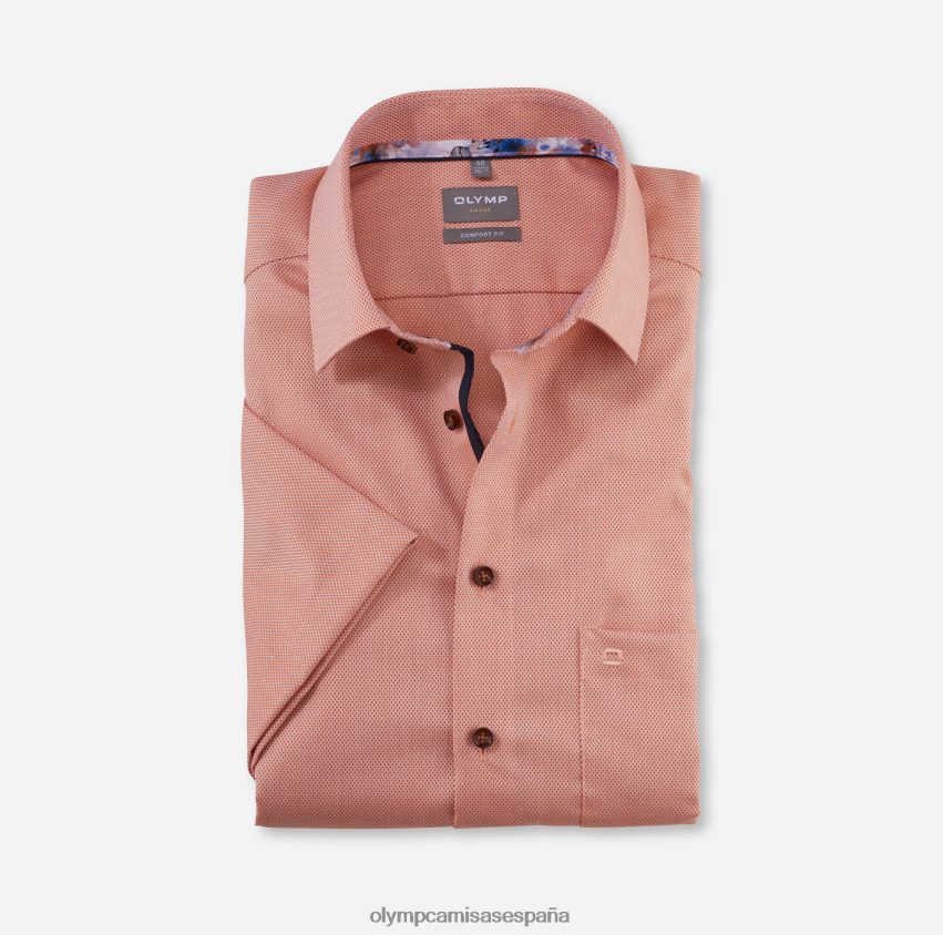 ropa OLYMP Luxor Comfort Fit, camisa de negocios, New Kent, naranja 8N2F1589