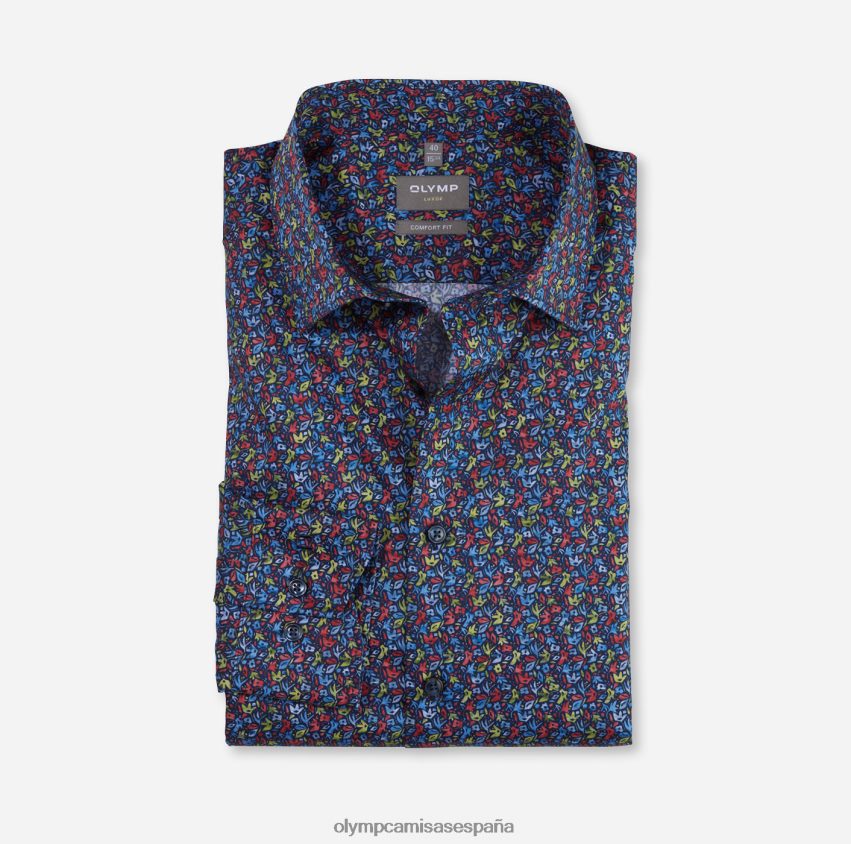 ropa OLYMP Luxor Comfort Fit, camisa de negocios, New Kent, rojo 8N2F1503