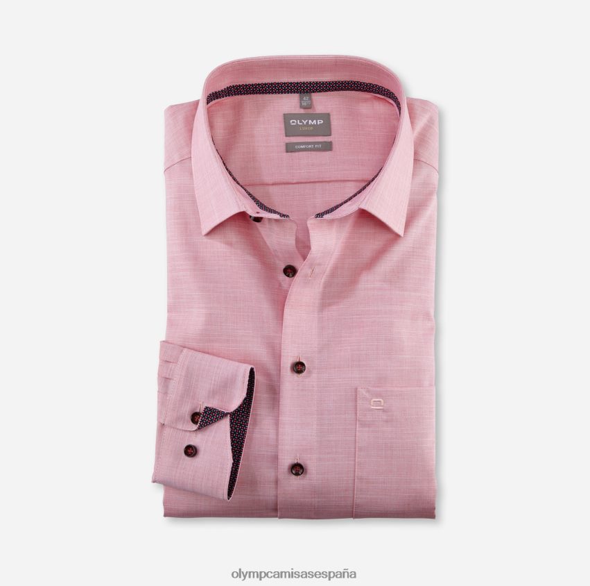 ropa OLYMP Luxor Comfort Fit, camisa de negocios, New Kent, rojo 8N2F1572