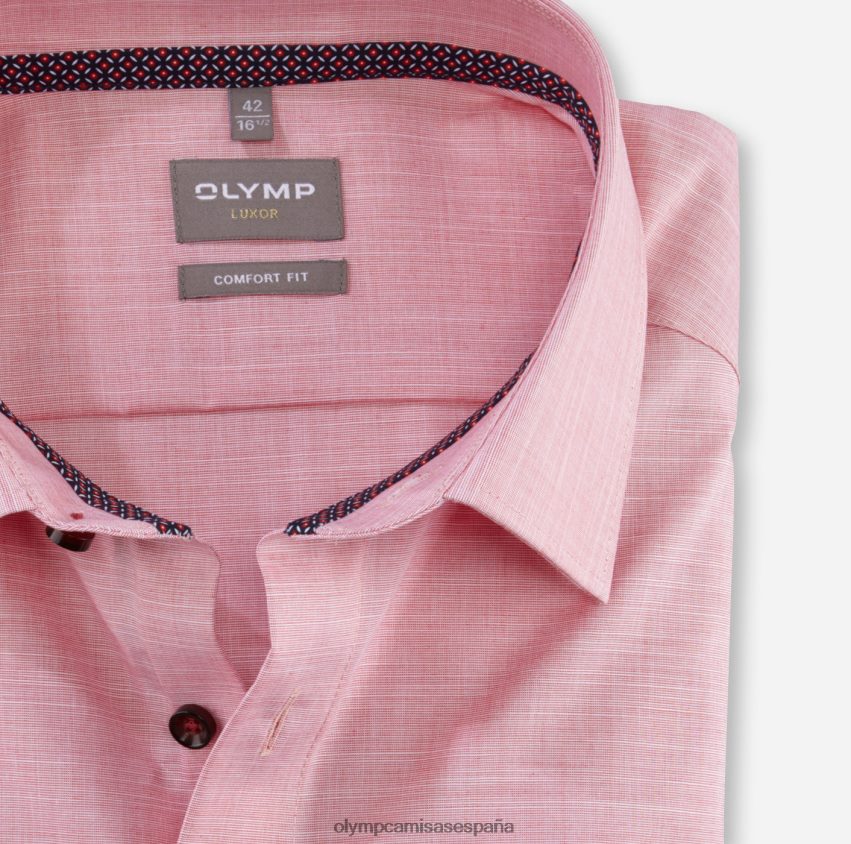 ropa OLYMP Luxor Comfort Fit, camisa de negocios, New Kent, rojo 8N2F1572