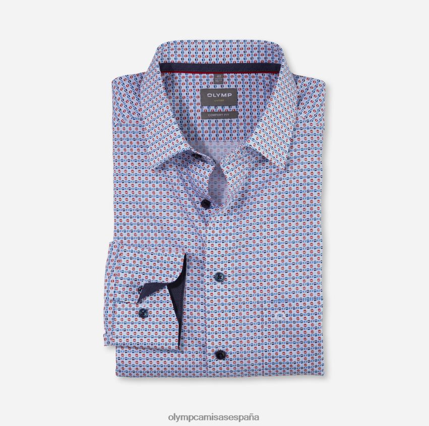 ropa OLYMP Luxor Comfort Fit, camisa de negocios, New Kent, rojo 8N2F1580