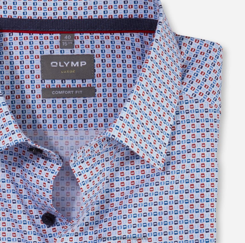 ropa OLYMP Luxor Comfort Fit, camisa de negocios, New Kent, rojo 8N2F1580
