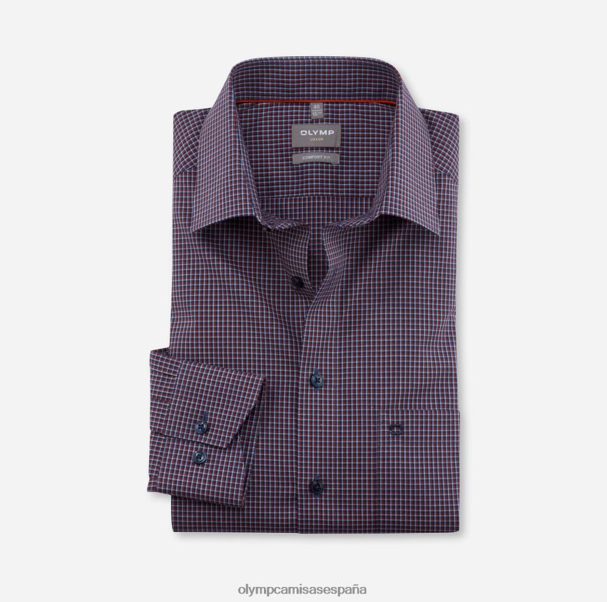 ropa OLYMP Luxor Comfort Fit, camisa de negocios, New Kent, rojo naranja 8N2F1672