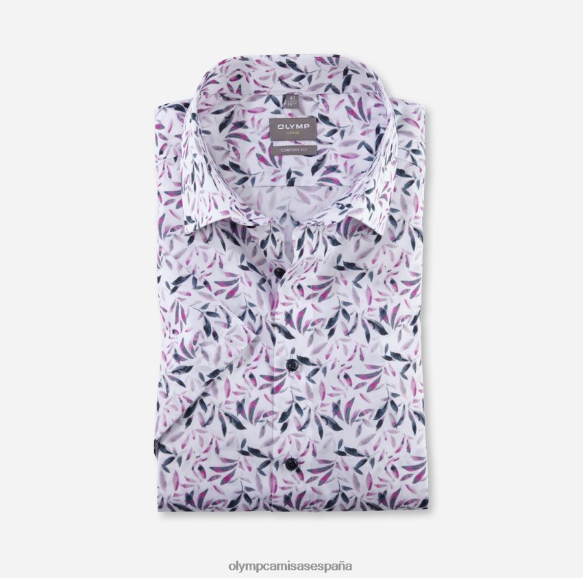 ropa OLYMP Luxor Comfort Fit, camisa de negocios, New Kent, rosa 8N2F1496