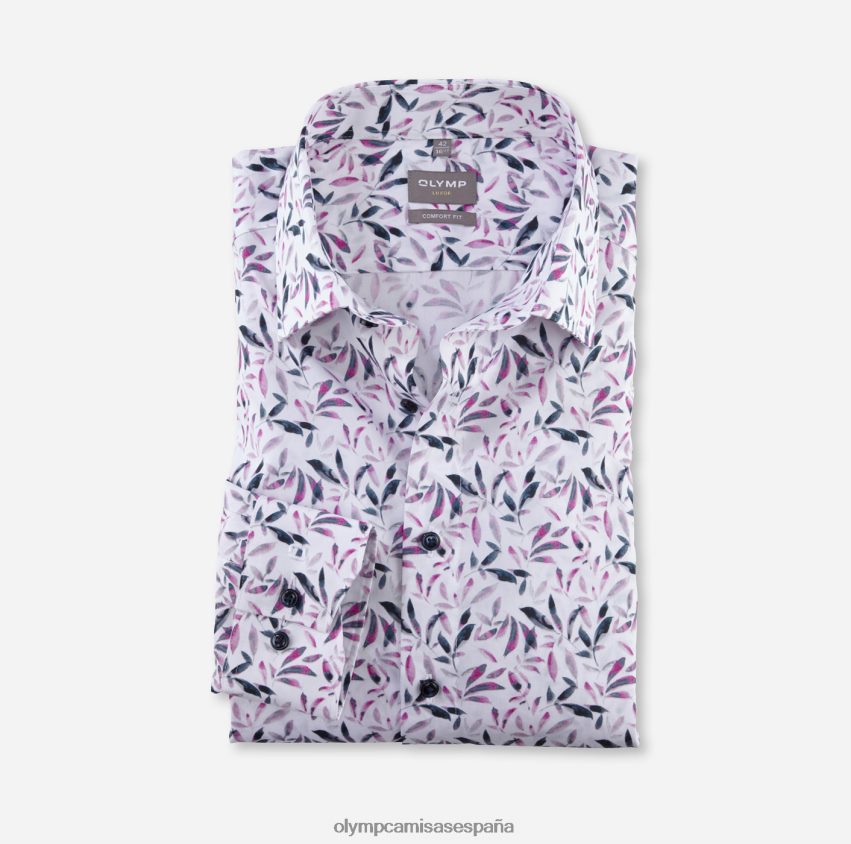 ropa OLYMP Luxor Comfort Fit, camisa de negocios, New Kent, rosa 8N2F1549