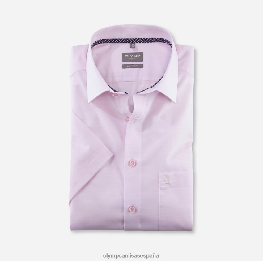 ropa OLYMP Luxor Comfort Fit, camisa de negocios, New Kent, rosa 8N2F1594