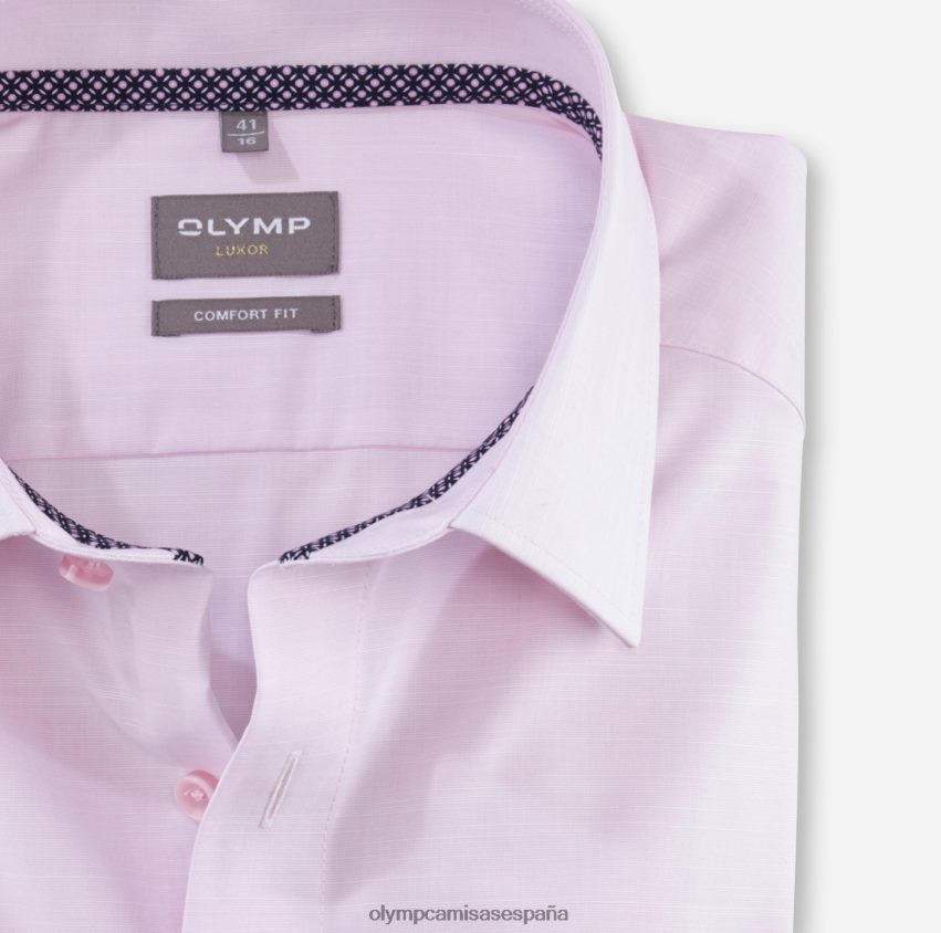 ropa OLYMP Luxor Comfort Fit, camisa de negocios, New Kent, rosa 8N2F1594