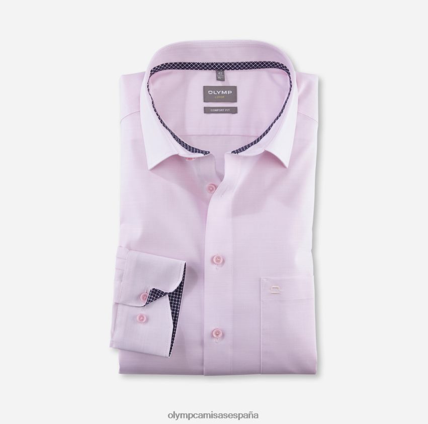 ropa OLYMP Luxor Comfort Fit, camisa de negocios, New Kent, rosa 8N2F1648