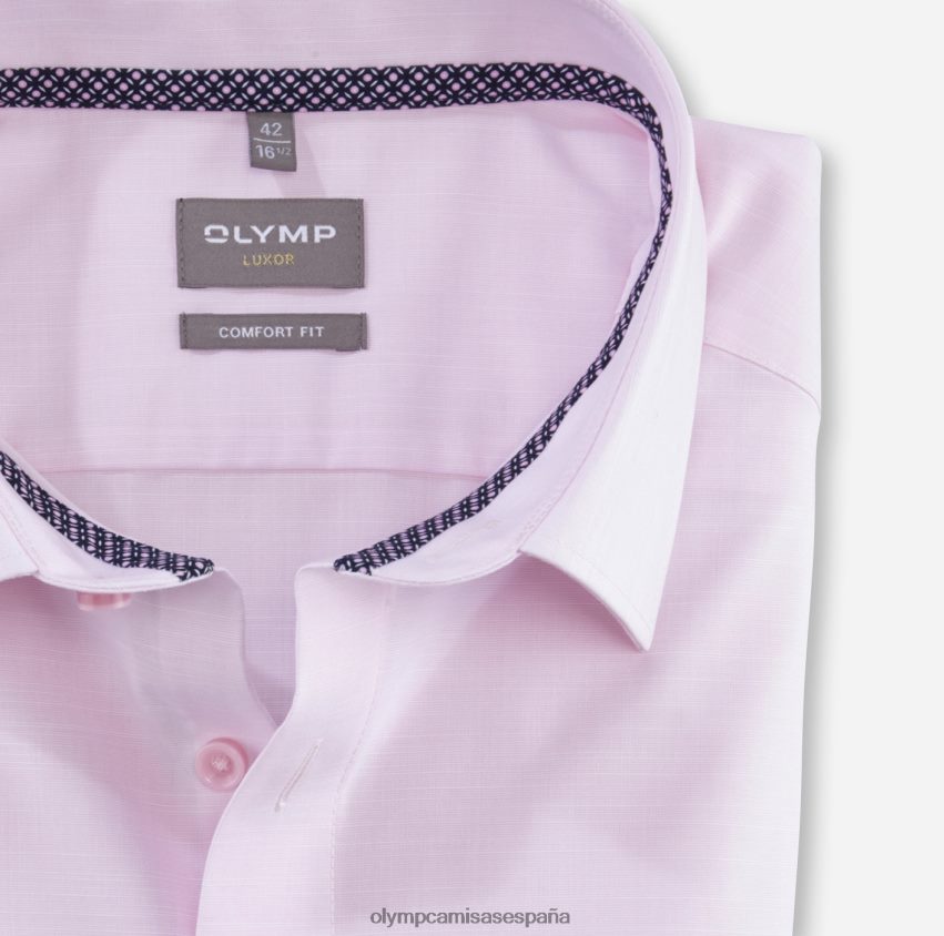 ropa OLYMP Luxor Comfort Fit, camisa de negocios, New Kent, rosa 8N2F1648