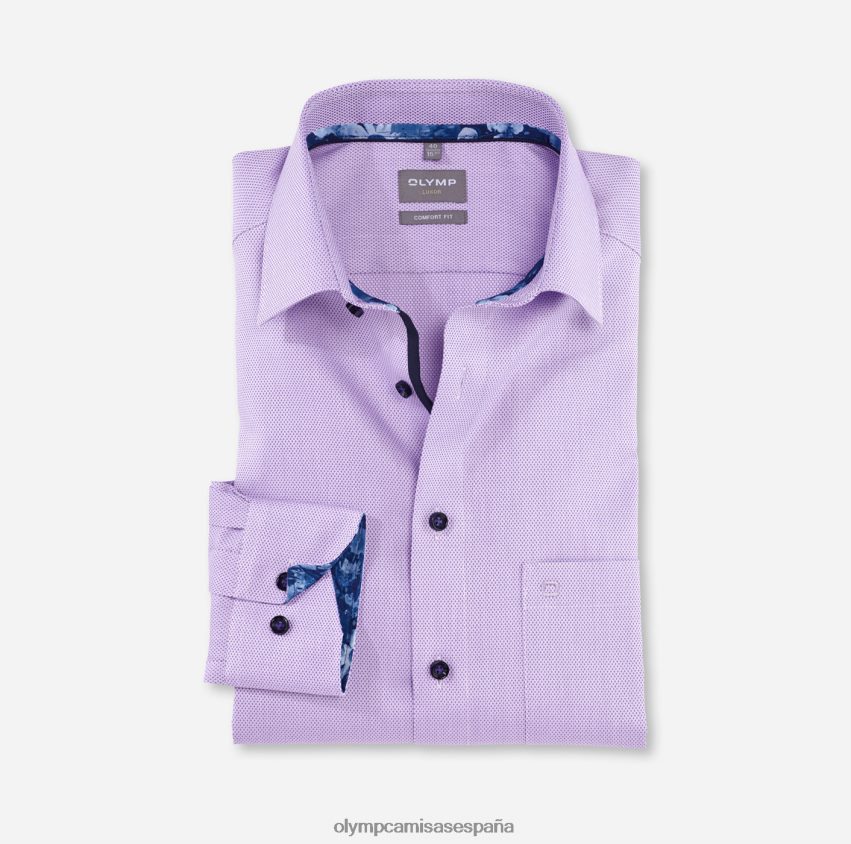ropa OLYMP Luxor Comfort Fit, camisa de negocios, New Kent, violeta 8N2F1643