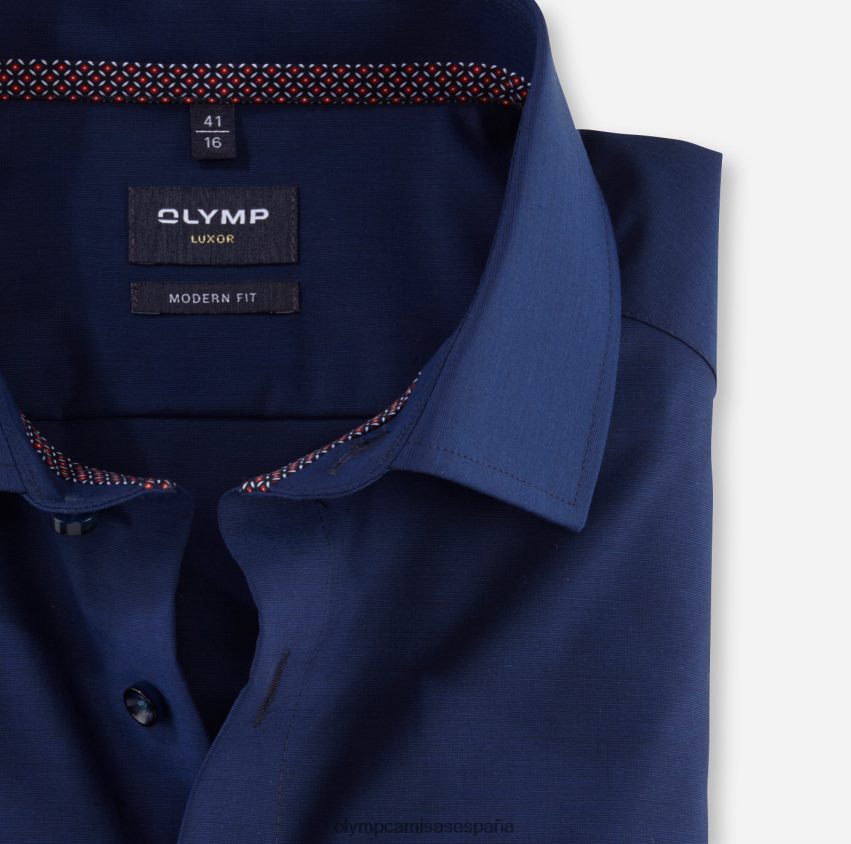 ropa OLYMP Luxor Modern Fit, camisa business, Global Kent, azul medianoche 8N2F1226