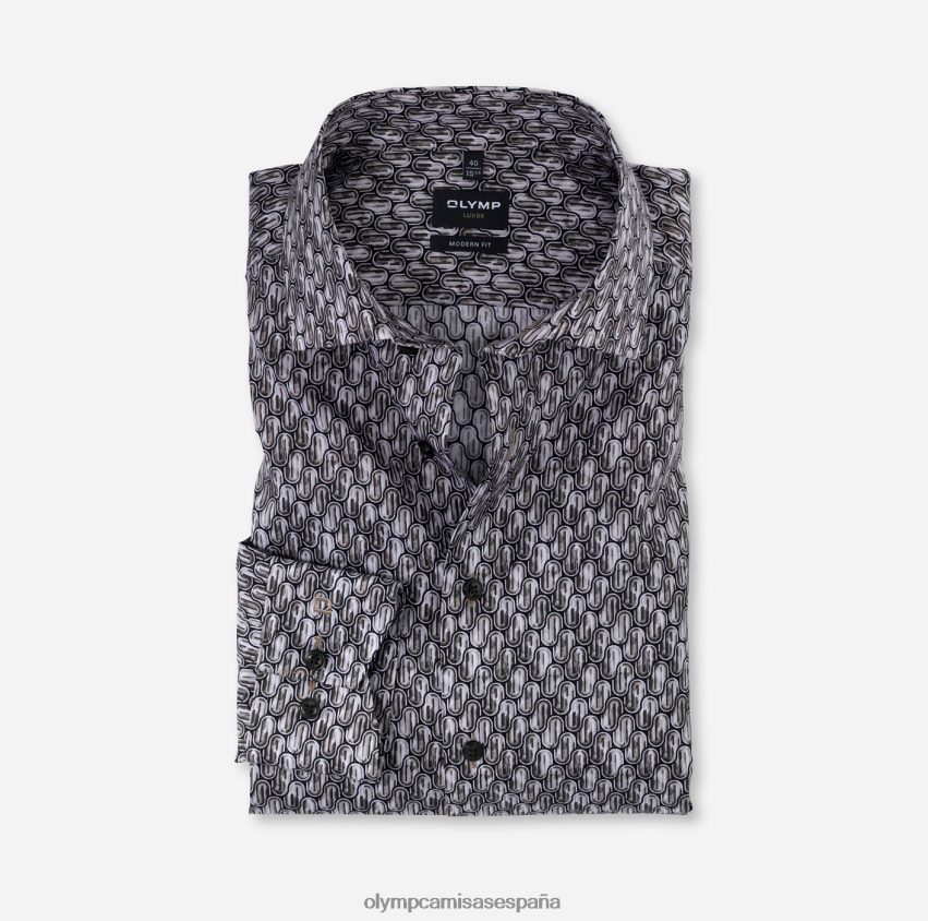 ropa OLYMP Luxor Modern Fit, camisa business, Global Kent, marrón 8N2F1294
