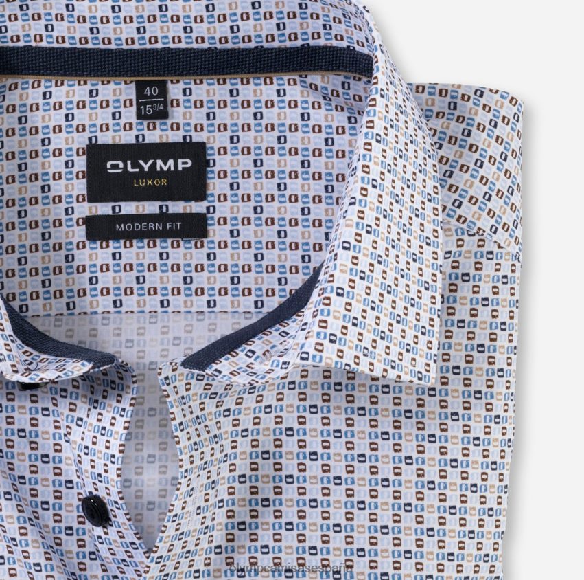 ropa OLYMP Luxor Modern Fit, camisa business, Global Kent, natural 8N2F1162