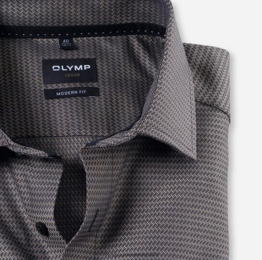 ropa OLYMP Luxor Modern Fit, camisa business, Global Kent, natural 8N2F1180