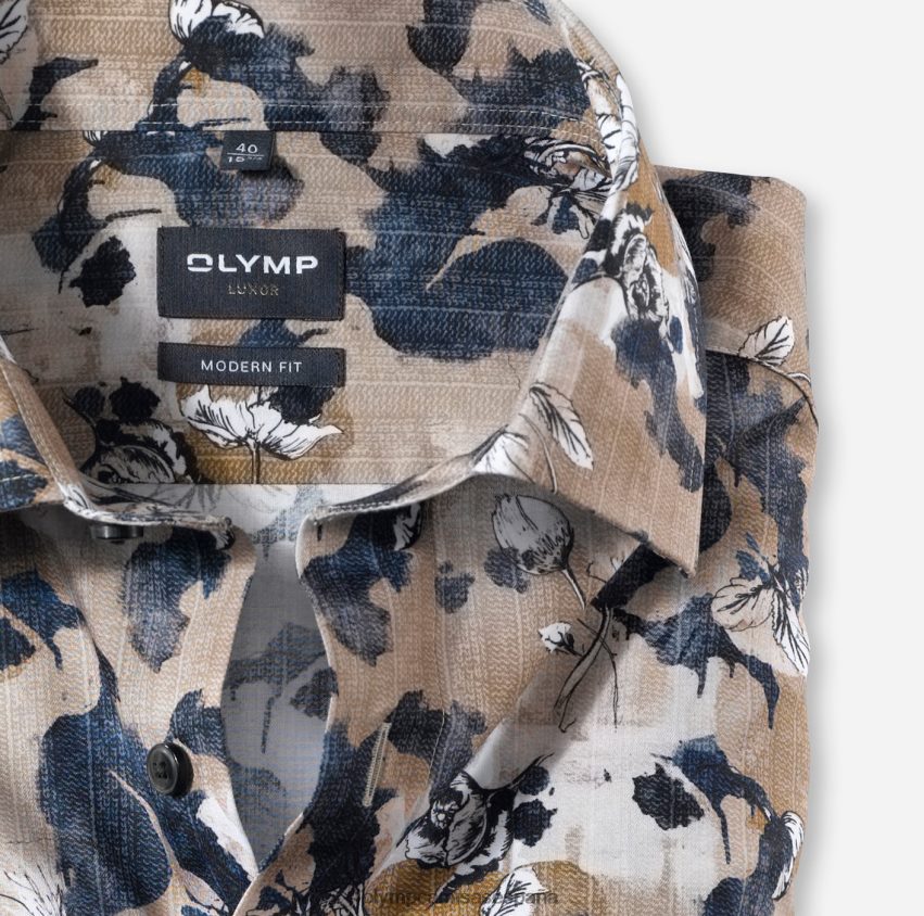 ropa OLYMP Luxor Modern Fit, camisa business, Global Kent, natural 8N2F1195