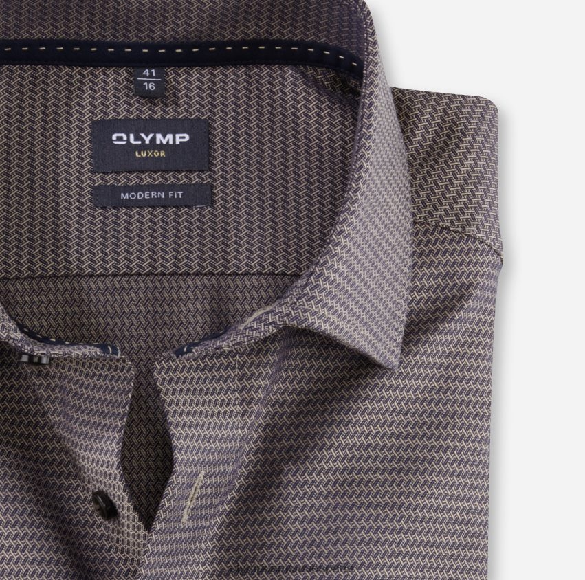 ropa OLYMP Luxor Modern Fit, camisa business, Global Kent, natural 8N2F1241