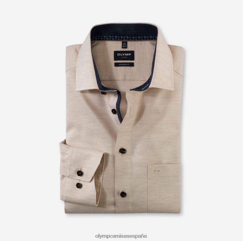 ropa OLYMP Luxor Modern Fit, camisa business, Global Kent, natural 8N2F1264