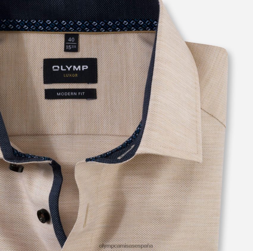 ropa OLYMP Luxor Modern Fit, camisa business, Global Kent, natural 8N2F1264