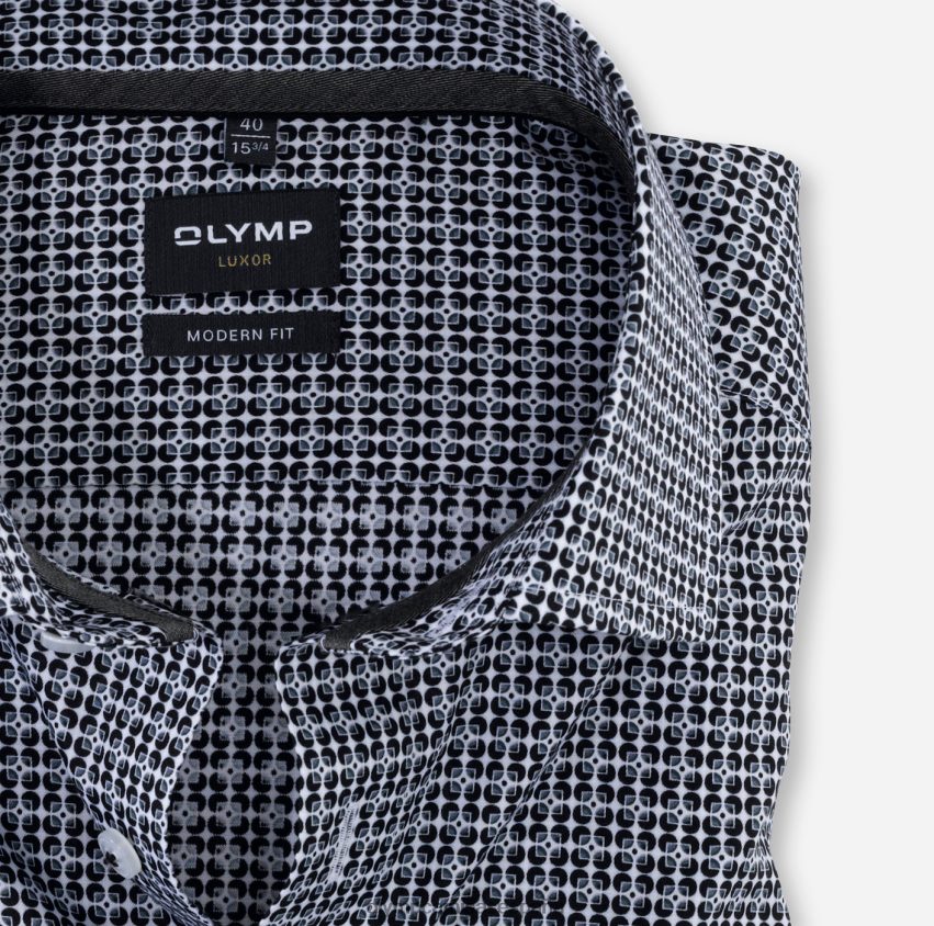 ropa OLYMP Luxor Modern Fit, camisa business, Global Kent, negro 8N2F1365