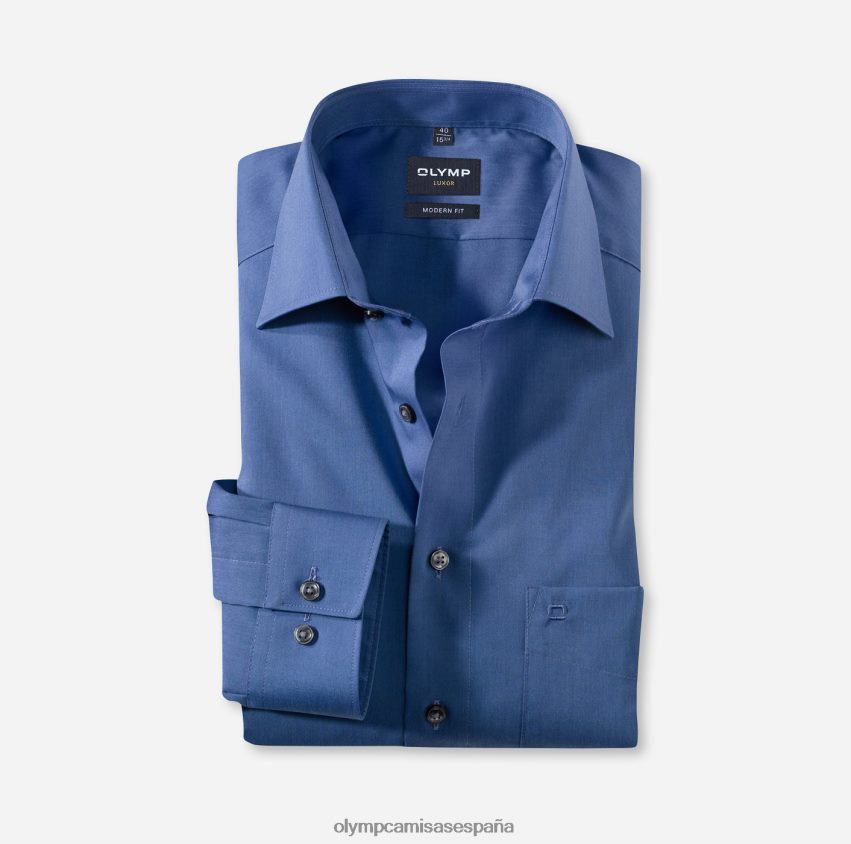ropa OLYMP Luxor Modern Fit, camisa business, New Kent, índigo 8N2F1384