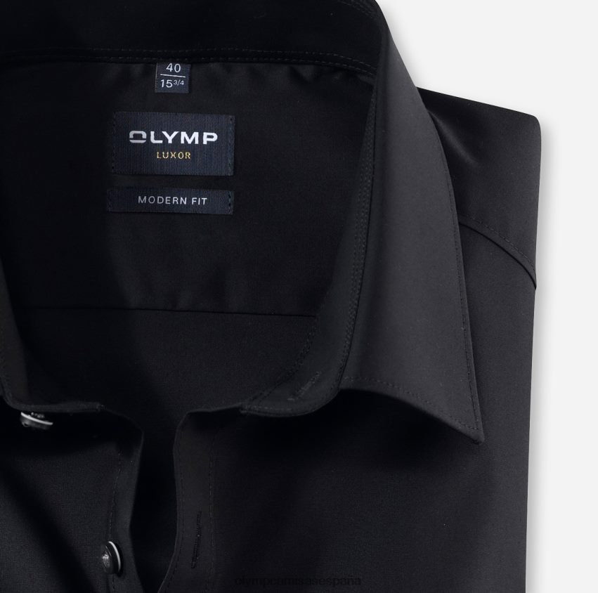 ropa OLYMP Luxor Modern Fit, camisa business, New Kent, negro 8N2F1381