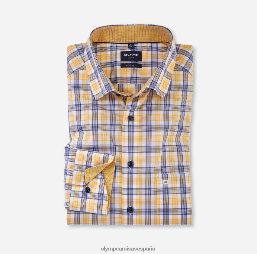 ropa OLYMP Luxor Modern Fit, camisa business con botones, amarillo 8N2F1097