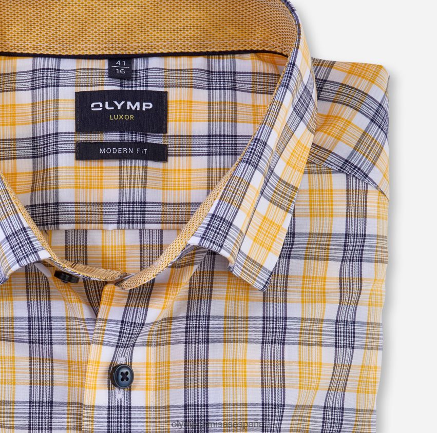 ropa OLYMP Luxor Modern Fit, camisa business con botones, amarillo 8N2F1097