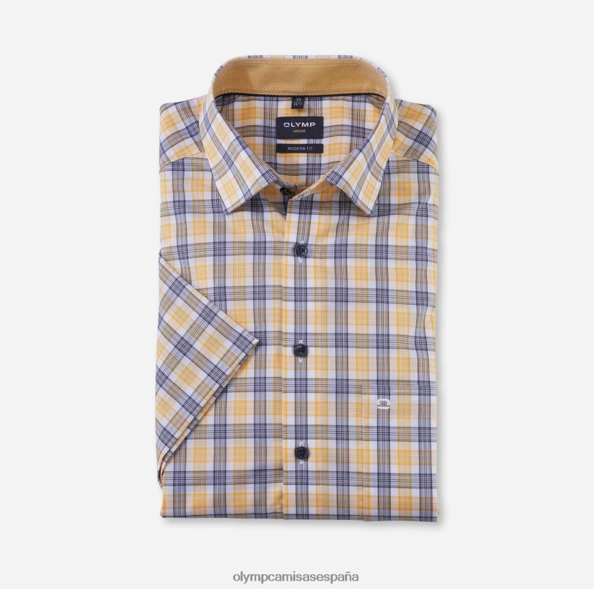 ropa OLYMP Luxor Modern Fit, camisa business con botones, amarillo 8N2F1176