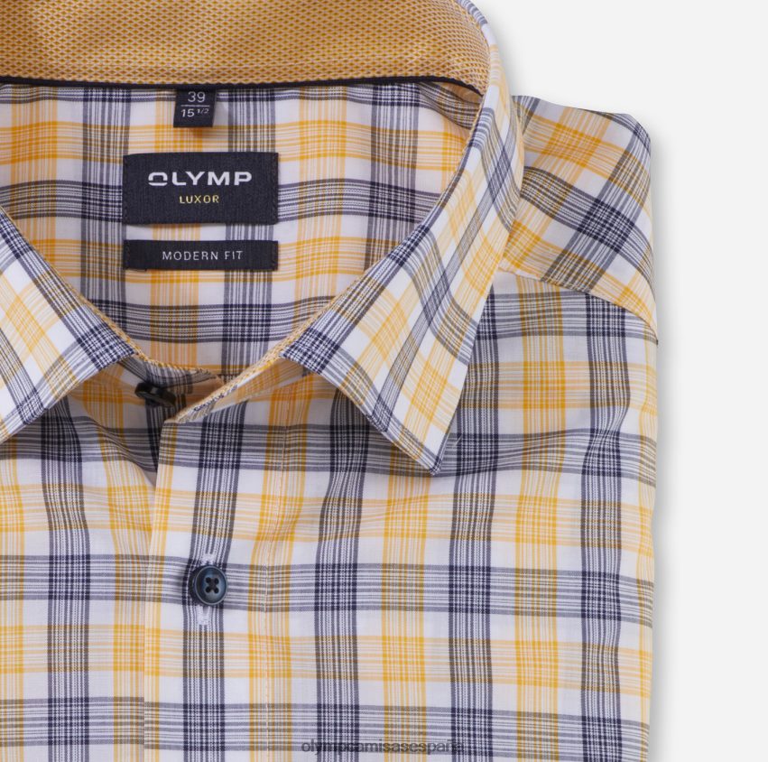 ropa OLYMP Luxor Modern Fit, camisa business con botones, amarillo 8N2F1176