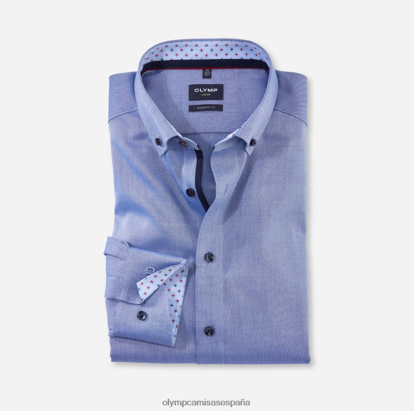 ropa OLYMP Luxor Modern Fit, camisa business con botones, azul humo 8N2F1309