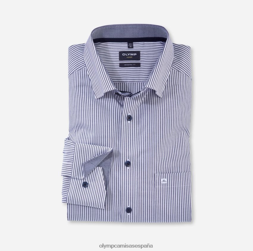 ropa OLYMP Luxor Modern Fit, camisa business con botones, azul marino 8N2F1244