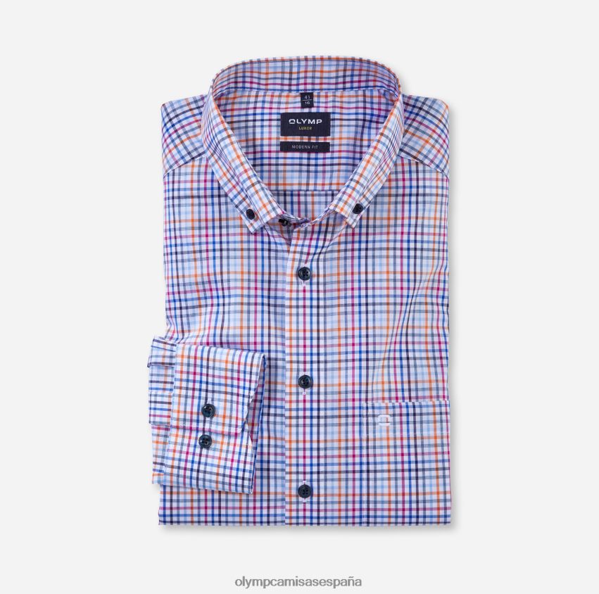 ropa OLYMP Luxor Modern Fit, camisa business, con botones, naranja 8N2F1231