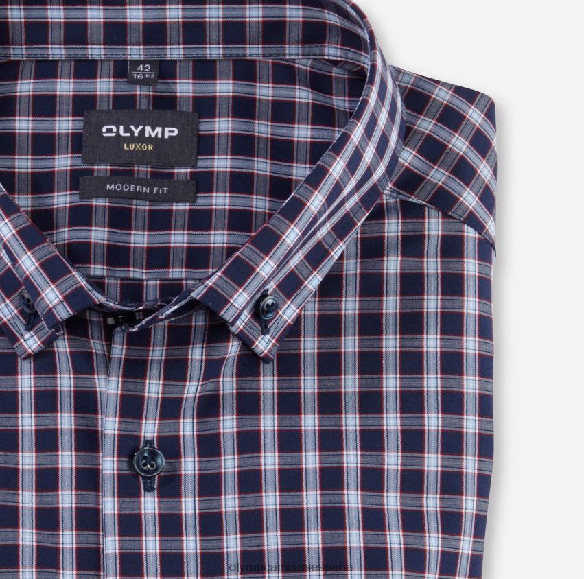 ropa OLYMP Luxor Modern Fit, camisa business, con botones, rojo 8N2F1137