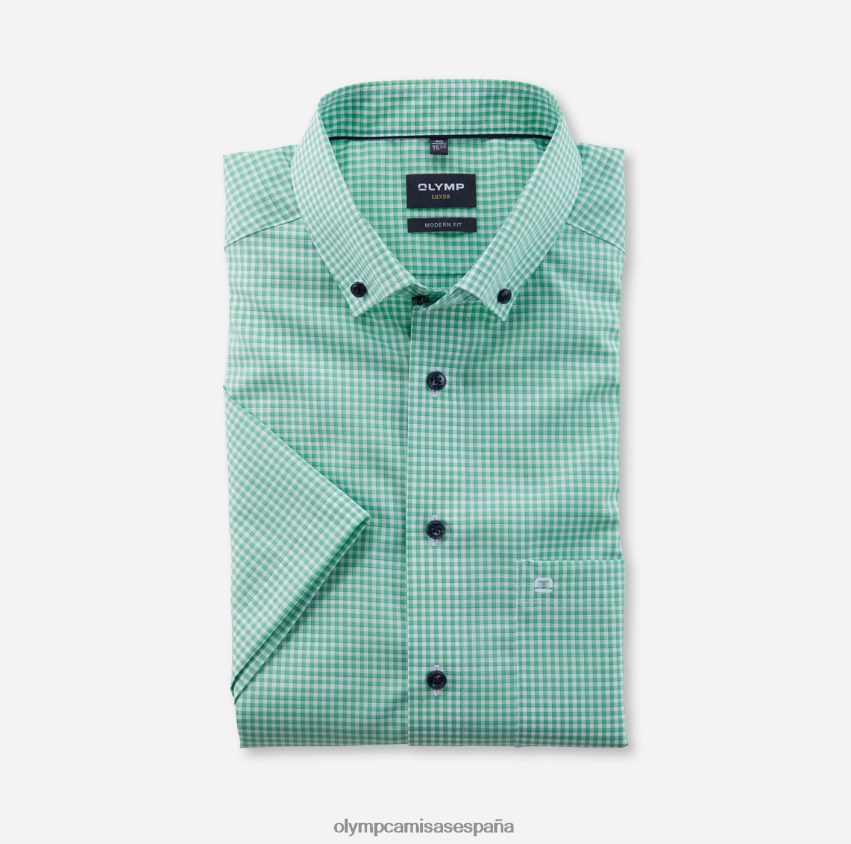 ropa OLYMP Luxor Modern Fit, camisa business con botones, verde claro 8N2F1208