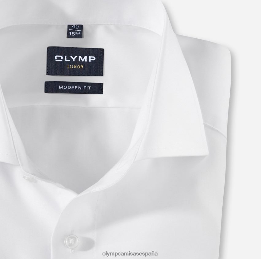 ropa OLYMP Luxor Modern Fit, camisa business, corte clásico, blanco 8N2F1386