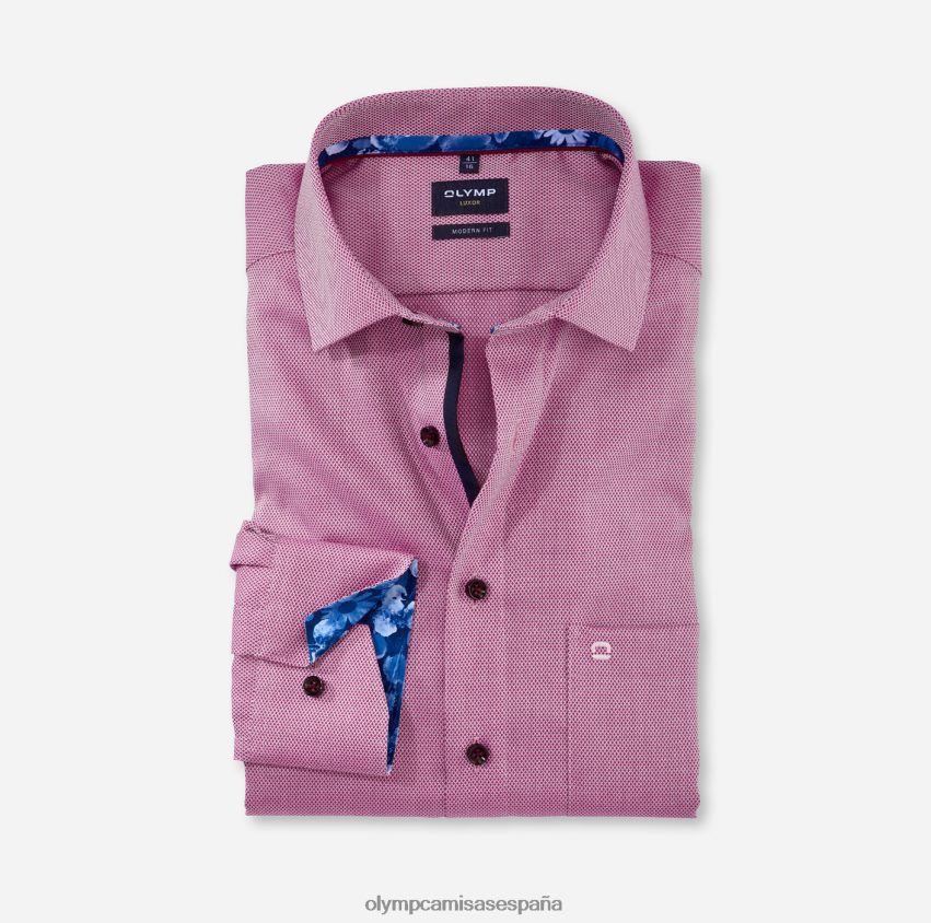 ropa OLYMP Luxor Modern Fit, camisa business, global kent, fucsia 8N2F1255