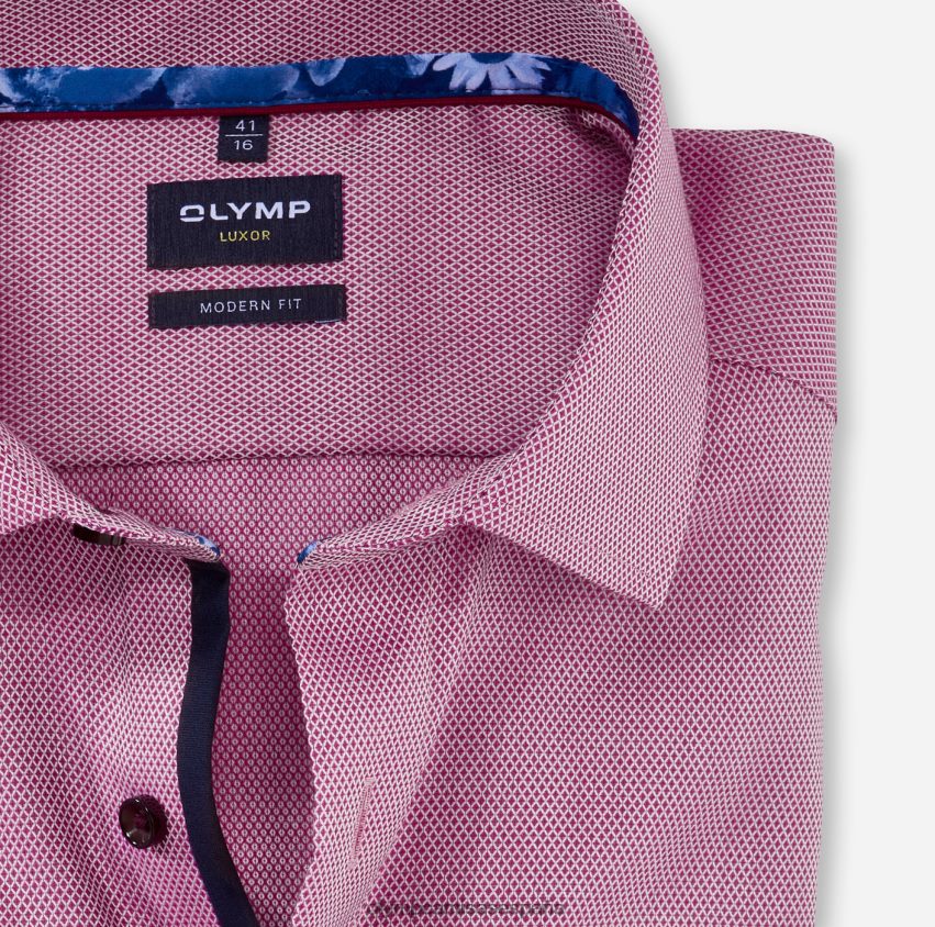 ropa OLYMP Luxor Modern Fit, camisa business, global kent, fucsia 8N2F1255