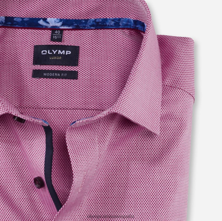 ropa OLYMP Luxor Modern Fit, camisa business, global kent, fucsia 8N2F1323