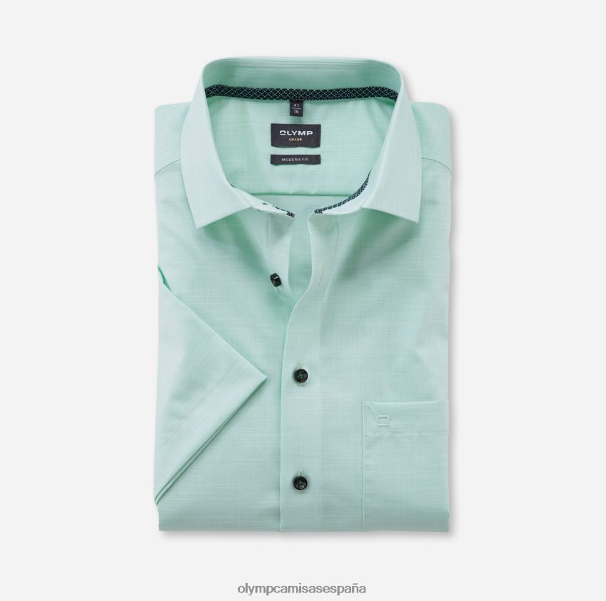 ropa OLYMP Luxor Modern Fit, camisa business, global kent, verde claro 8N2F1201