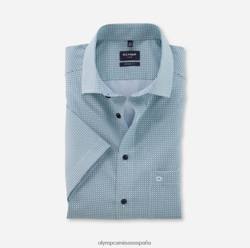 ropa OLYMP Luxor Modern Fit, camisa business, global kent, verde claro 8N2F1222