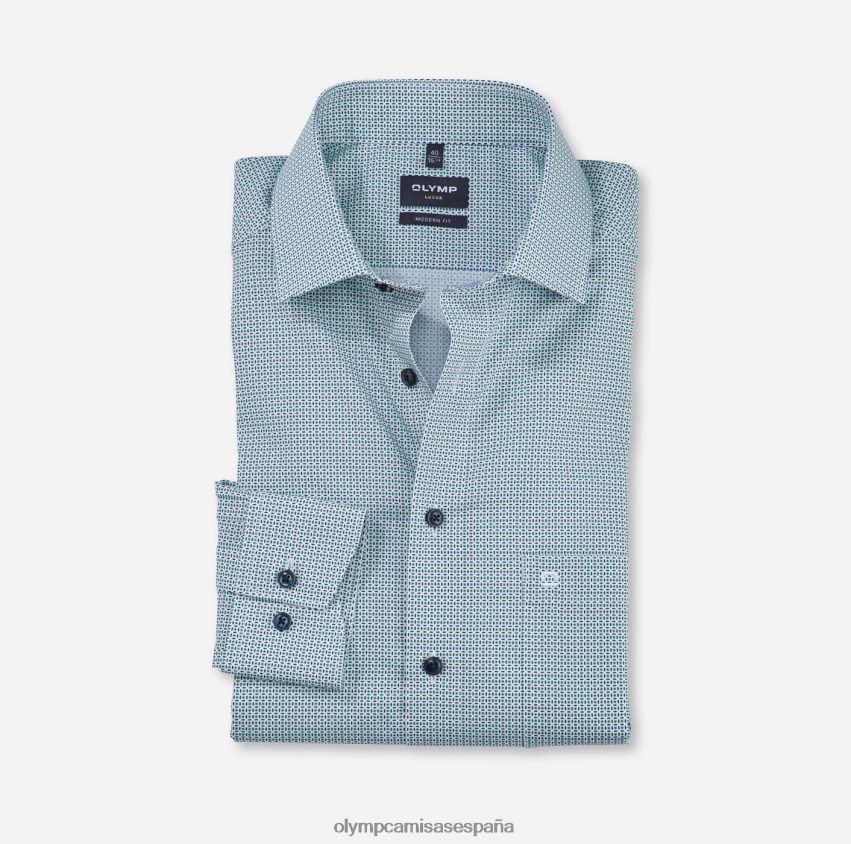 ropa OLYMP Luxor Modern Fit, camisa business, global kent, verde claro 8N2F1228