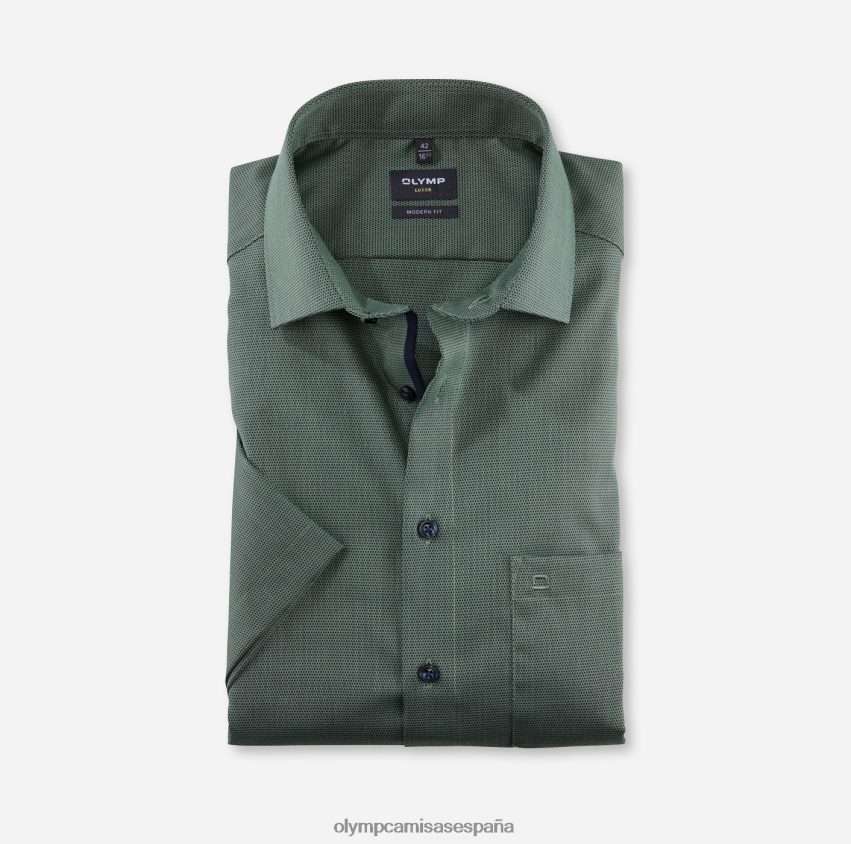 ropa OLYMP Luxor Modern Fit, camisa business, global kent, verde claro 8N2F1248