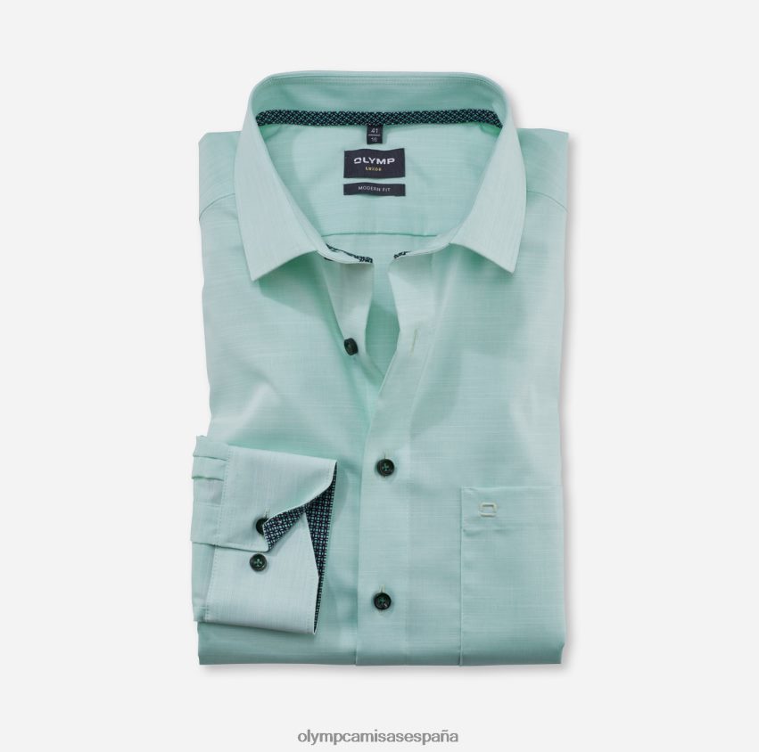 ropa OLYMP Luxor Modern Fit, camisa business, global kent, verde claro 8N2F1306