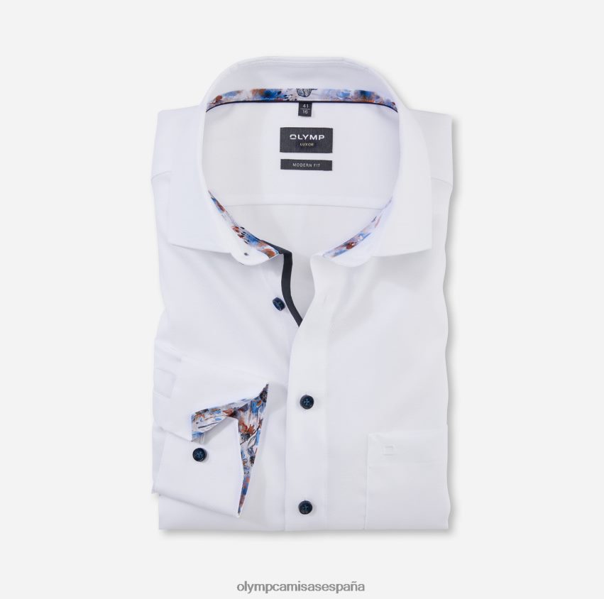 ropa OLYMP Luxor Modern Fit, camisa business, manga extra corta, Global Kent, blanco 8N2F1466