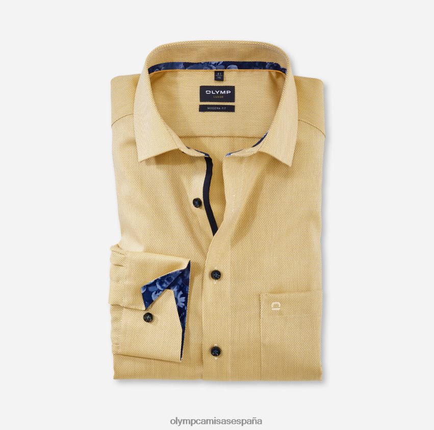 ropa OLYMP Luxor Modern Fit, camisa de negocios, Global Kent, amarillo 8N2F1209