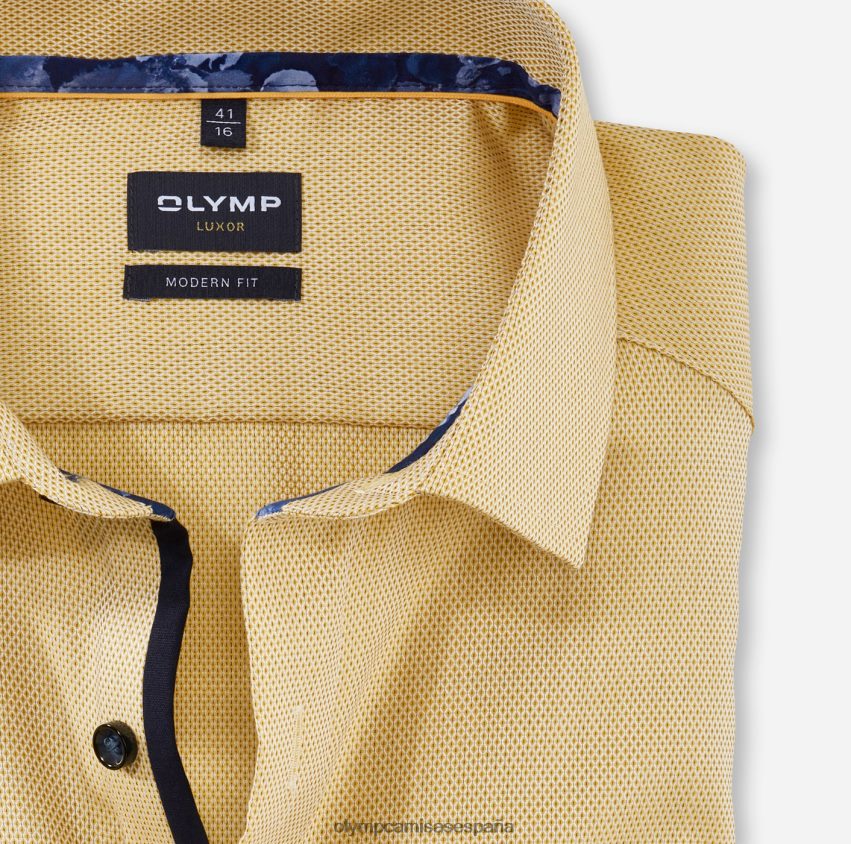 ropa OLYMP Luxor Modern Fit, camisa de negocios, Global Kent, amarillo 8N2F1209