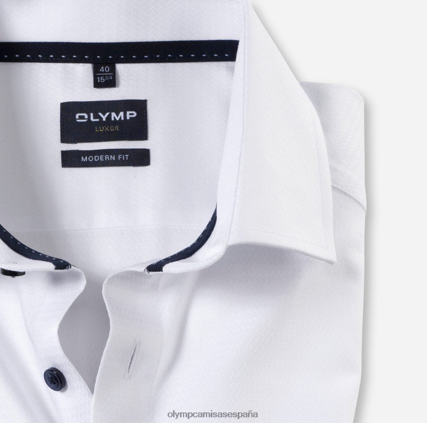 ropa OLYMP Luxor Modern Fit, camisa de negocios, Global Kent, blanco 8N2F1258